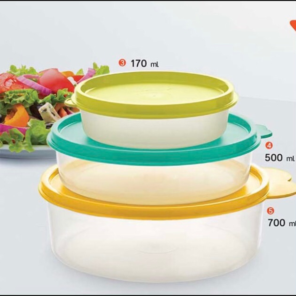 Tupperware Set Refriredondos Containers 3 Pieces